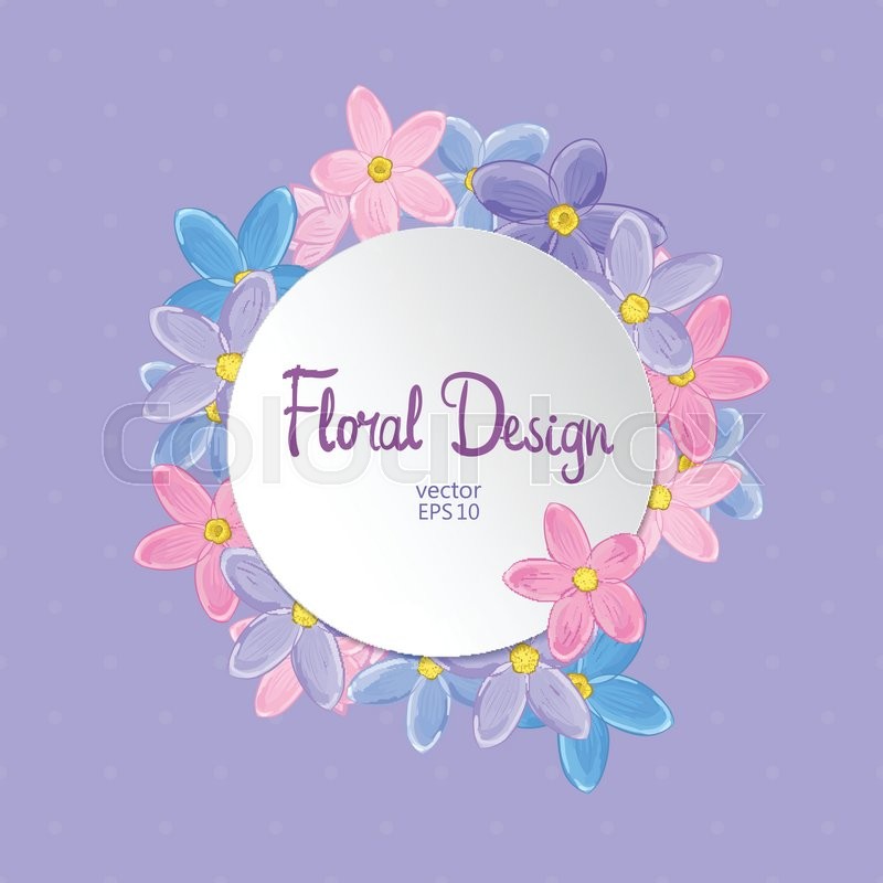 800x800 Floral Circle Vector Frame Stock Vector Colourbox