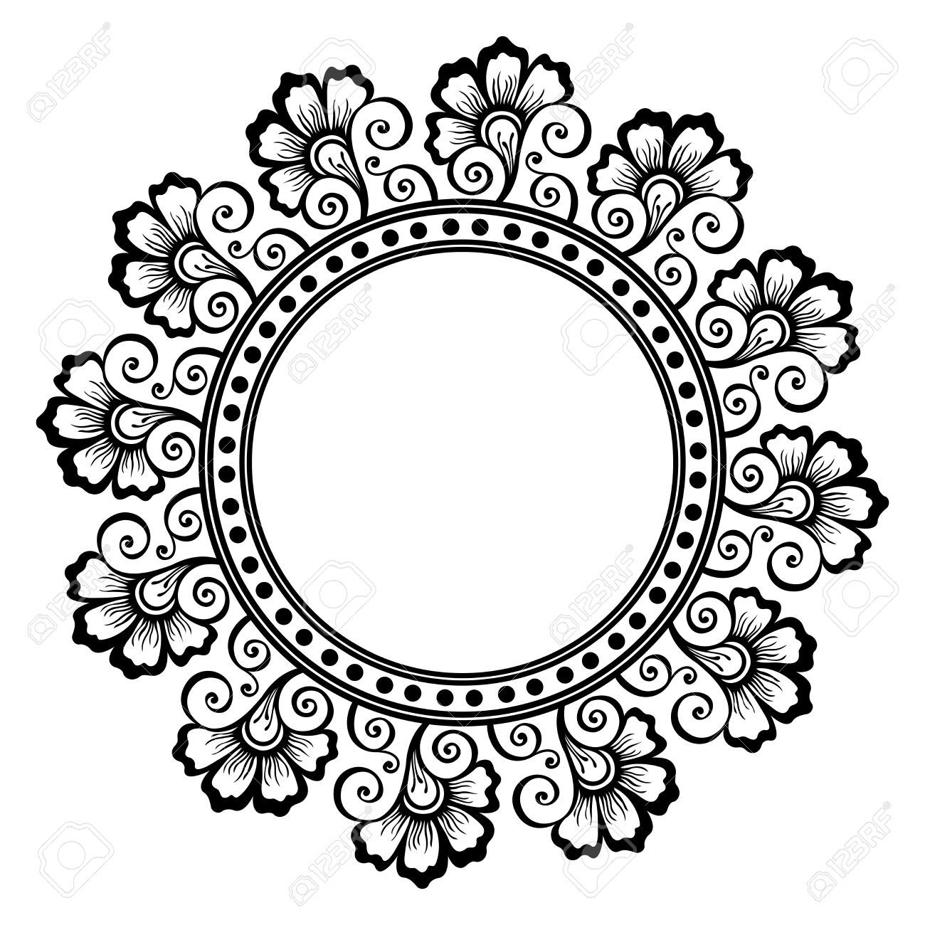 1300x1300 Stock Vector Black And White Stencils Mandala Art, Islamic Art