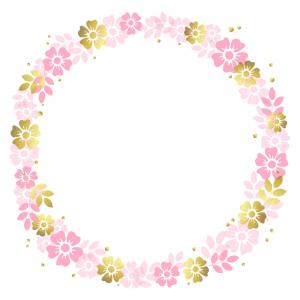 300x300 Vector Floral Circle Frame Pink Isolated Image Hoodamathrun
