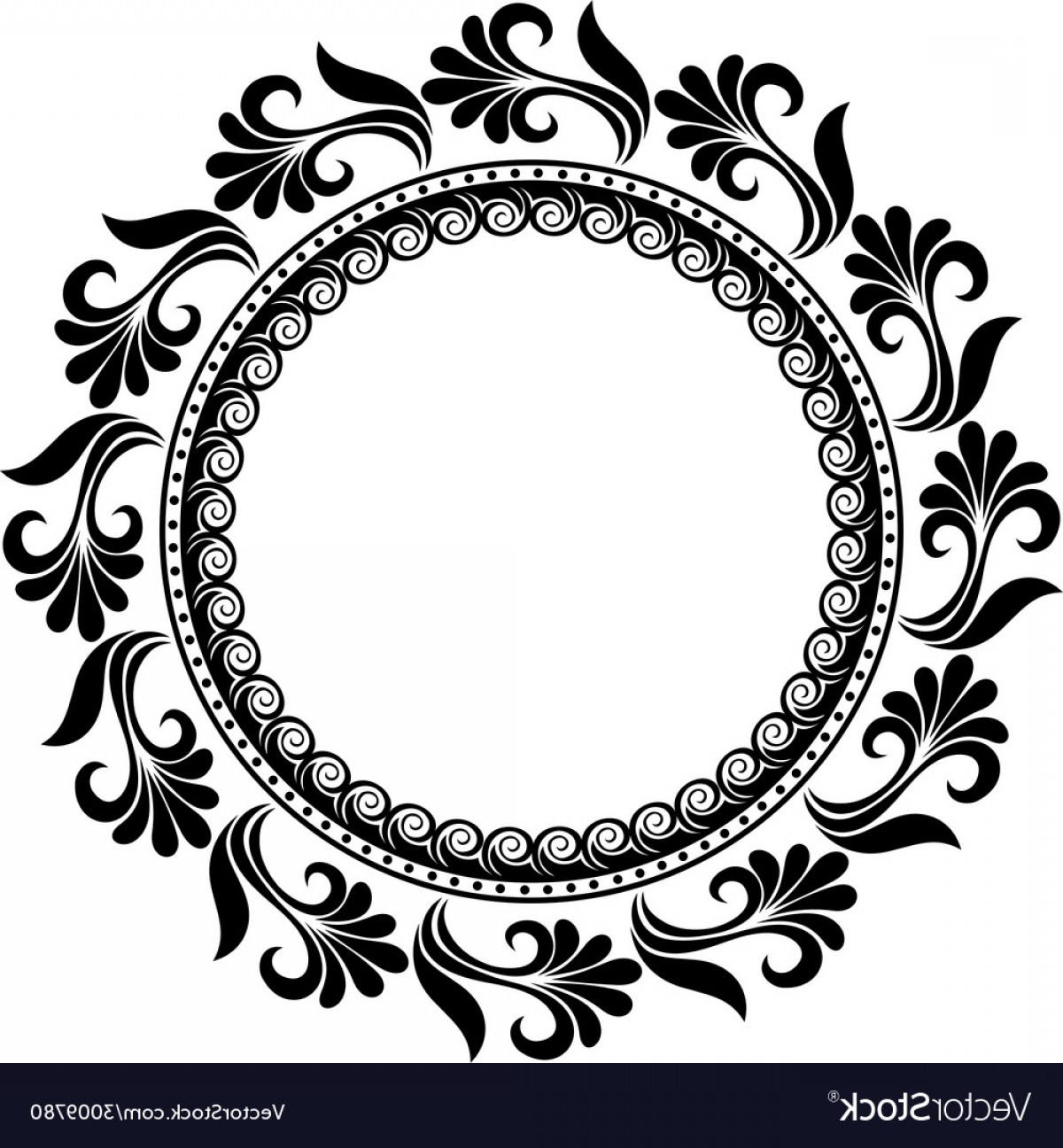 Floral Circle Vector at Vectorified.com | Collection of Floral Circle ...