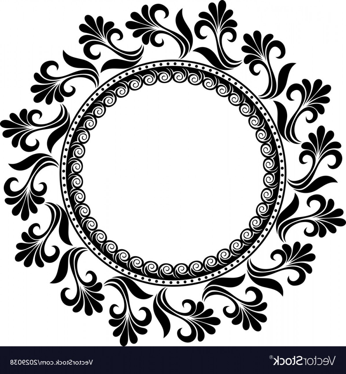1197x1296 Beautiful Deco Floral Circle Vector Soidergi