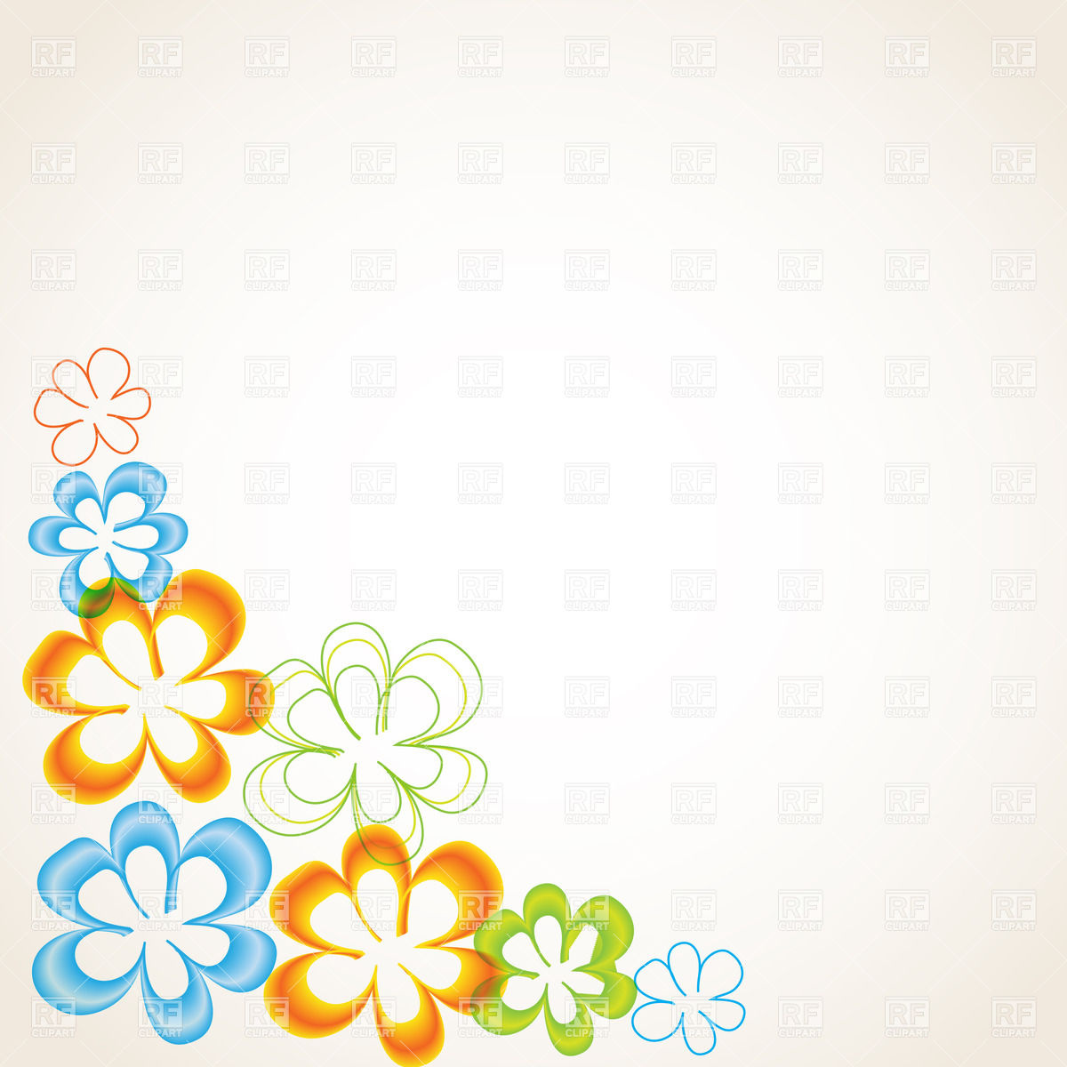 1200x1200 Greeting Card With Stylized Floral Corner Vector Image Of Plants