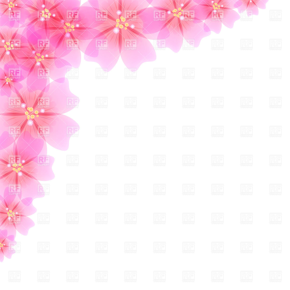 1200x1200 Pink Floral Corner Vector Image Of Borders And Frames Zage
