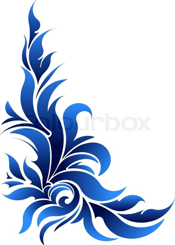 570x800 Vector Decorative Floral Corner In Stock Vector Colourbox
