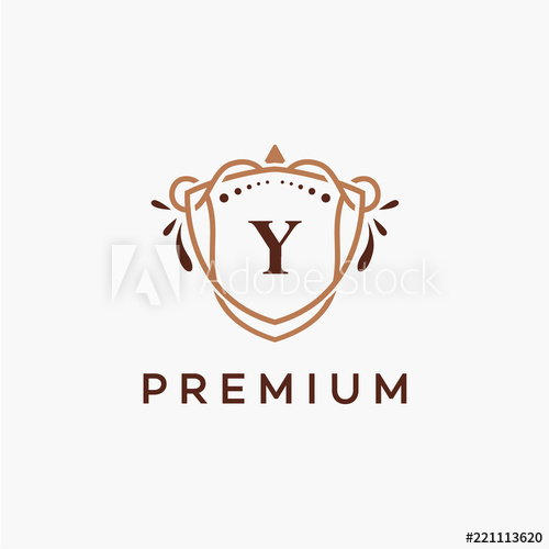 500x500 Luxury And Graceful Floral Monogram Design Template, Elegant Crest