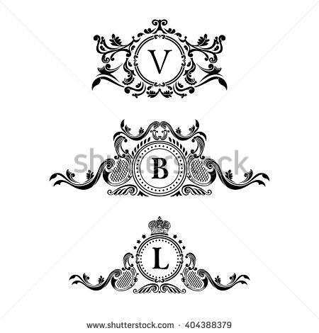 450x470 Vintage Logo Elements Flourishes Calligraphic Ornament Elegant