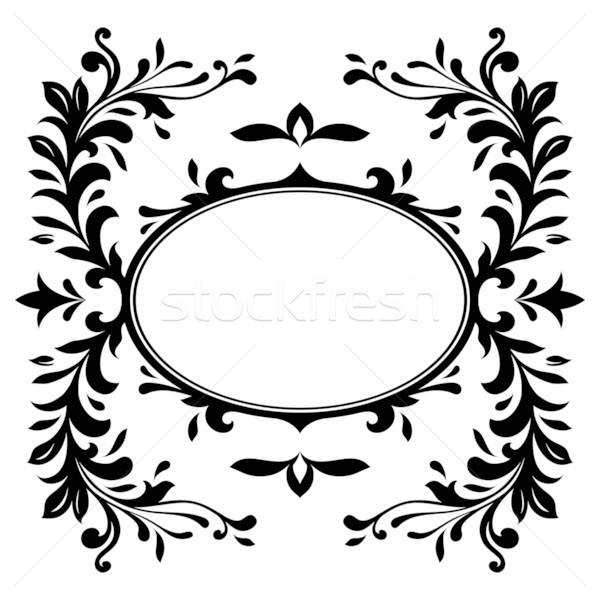 600x600 Floral Crest Frame Vector Illustration Adrian