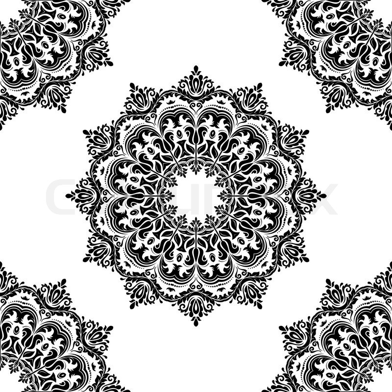 800x800 Damask Vector Floral Pattern With Stock Vector Colourbox