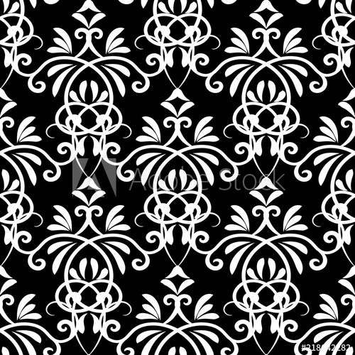 500x500 Floral Damask Vector Seamless Pattern Ornate Patterned Ornamental