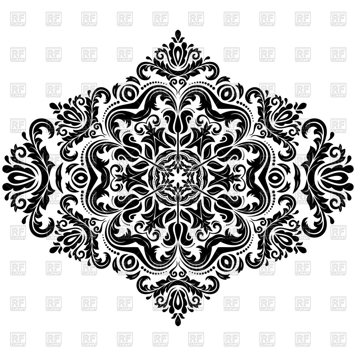 1200x1200 Floral Damask Pattern Vector Image Of Backgrounds, Textures