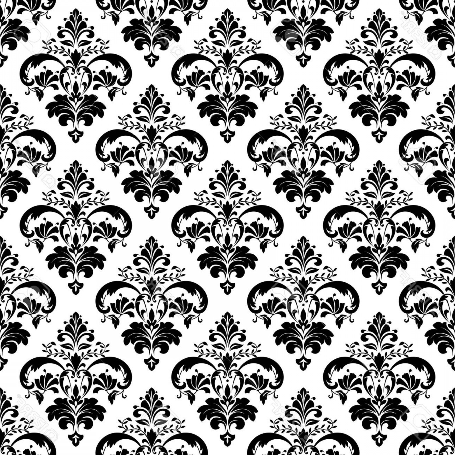1560x1560 Photostock Vector Floral Seamless Pattern Wallpaper Baroque Damask