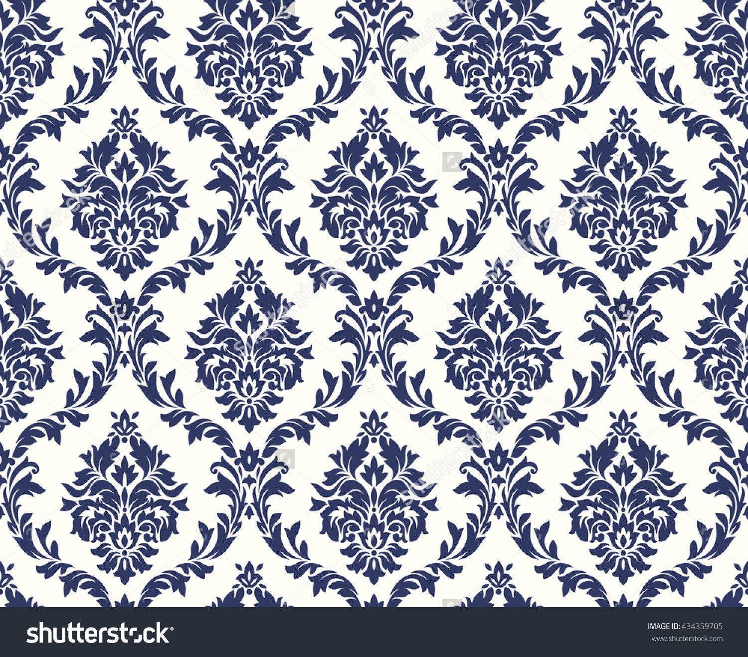 1500x1317 Royal Vector Floral Damask Pattern Print Photography Backdrop