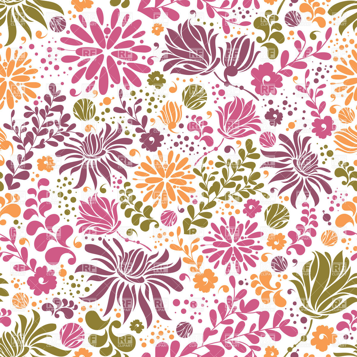 Bright Colorful Floral Pattern Vector Image Of Backgrounds 1200x1200 Bright Colorful Floral Pattern Vector Image Of Backgrounds