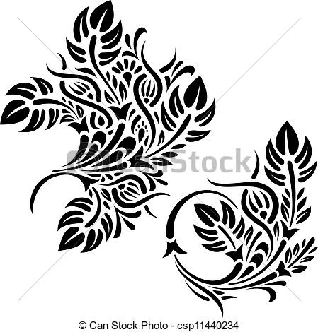 Floral Design Patterns Vector Illustration 449x470 Floral Design Patterns Vector Illustration