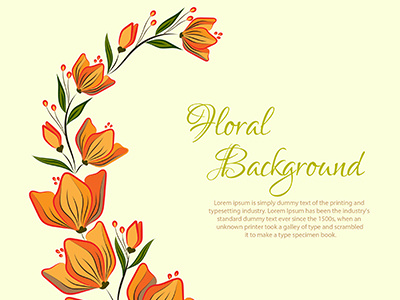 Floral Vector Background 400x300 Floral Vector Background