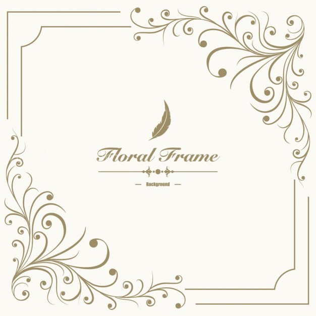 626x626 Vector Floral Frame Background Free Download
