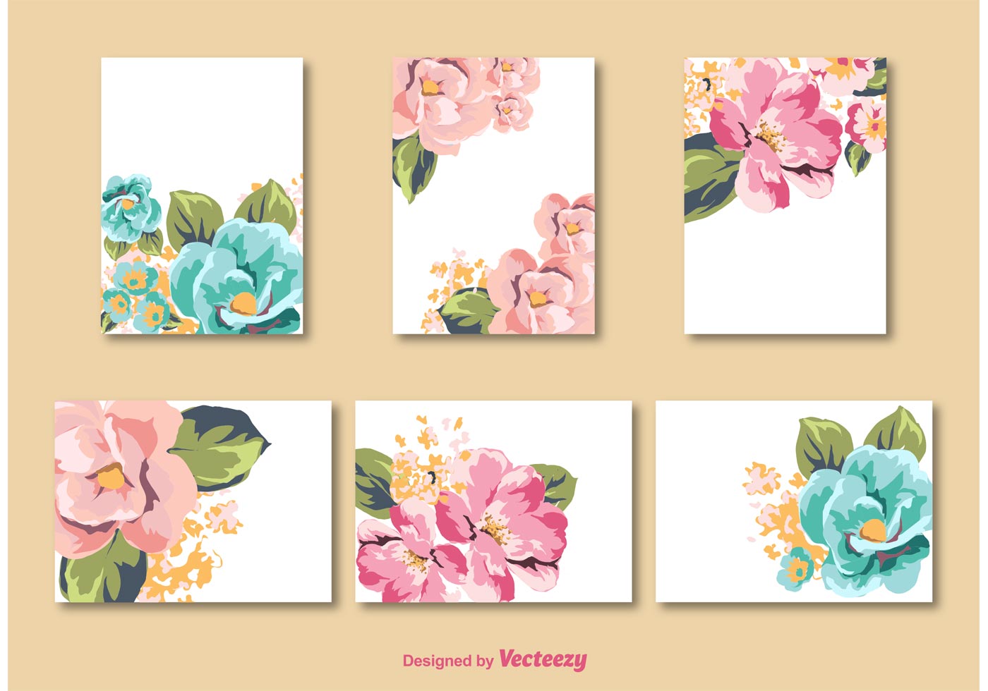 1400x980 Vintage Floral Free Vector Art