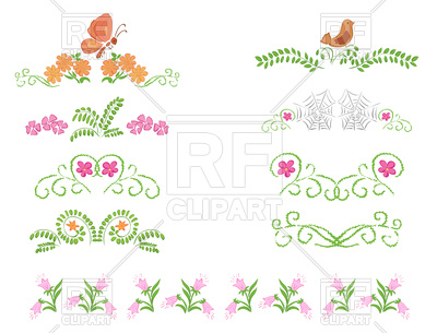 400x305 Floral Decorative Dividers Vector Image Of Borders And Frames