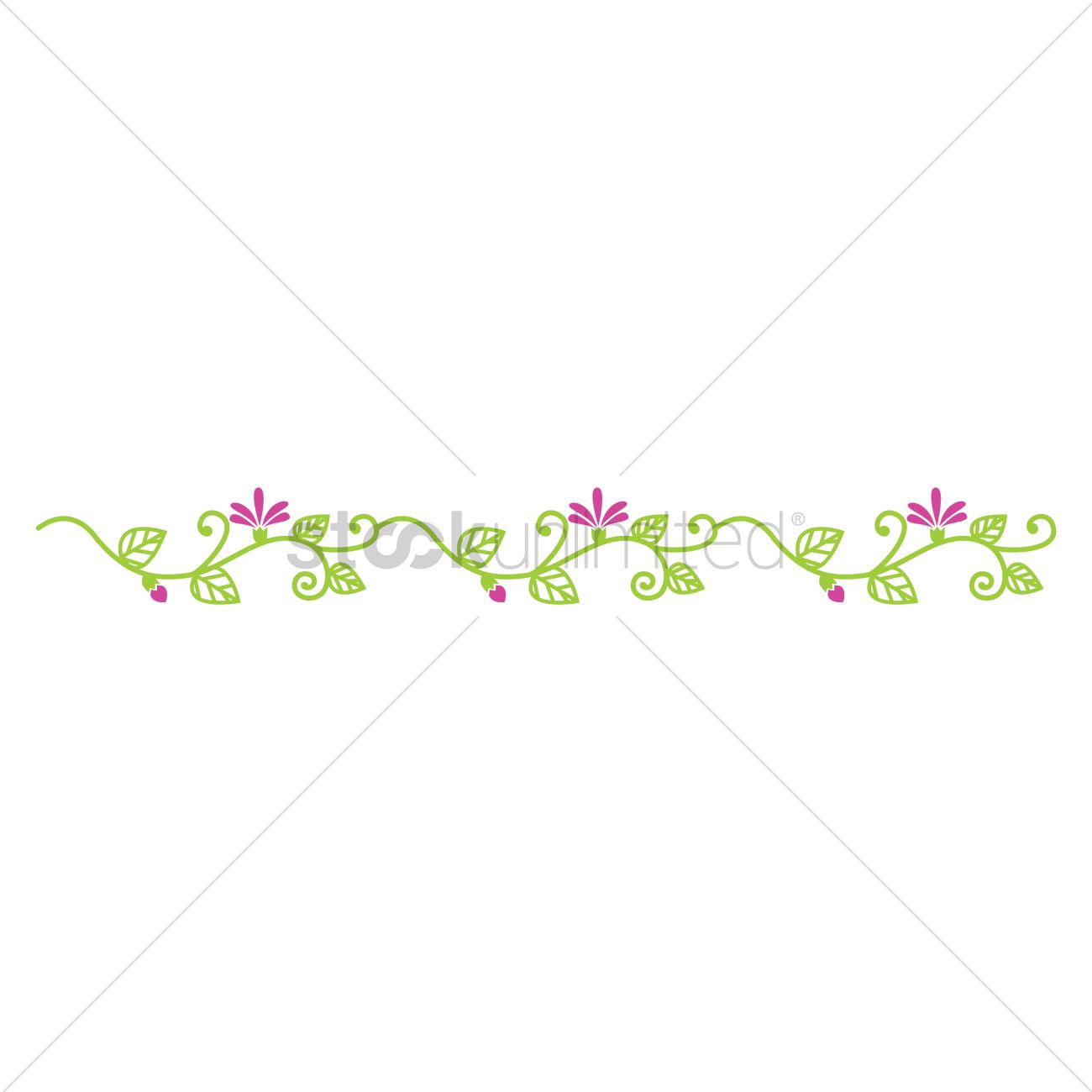 1300x1300 Floral Divider Vector Image