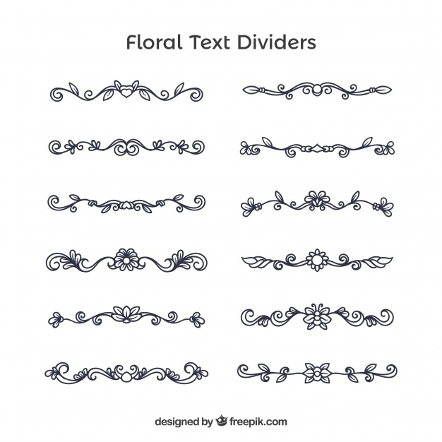626x626 Floral Text Dividers Vector Free Download