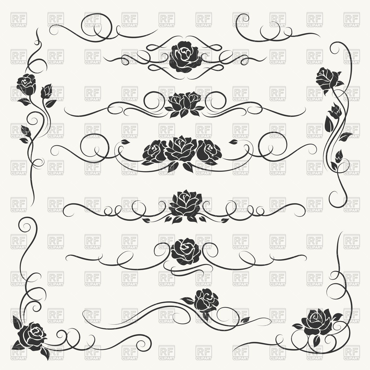 Floral Divider Vector at Vectorified.com | Collection of Floral Divider