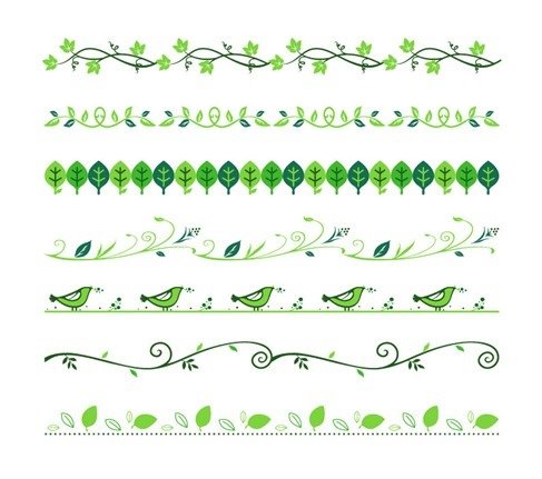 487x431 Free Vector Set Of Floral Divider Files, Vectors Graphics