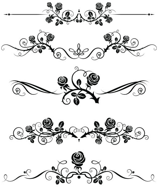 508x613 Ornamental Floral Dividers Vector Design Free Download
