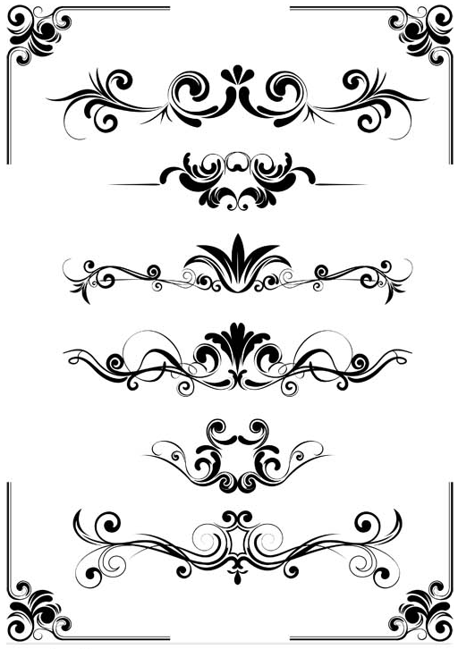 Floral Divider Vector at Vectorified.com | Collection of Floral Divider ...