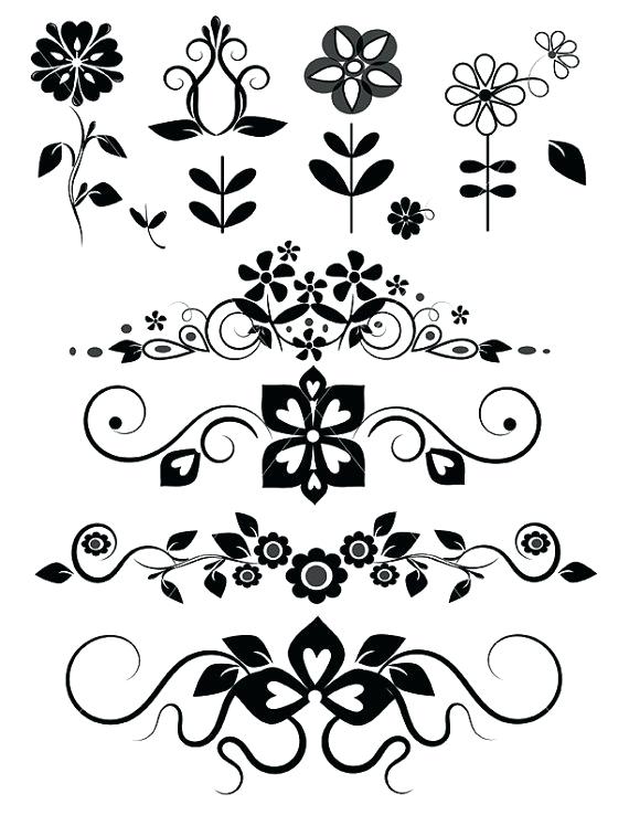 Floral Divider Vector at Vectorified.com | Collection of Floral Divider