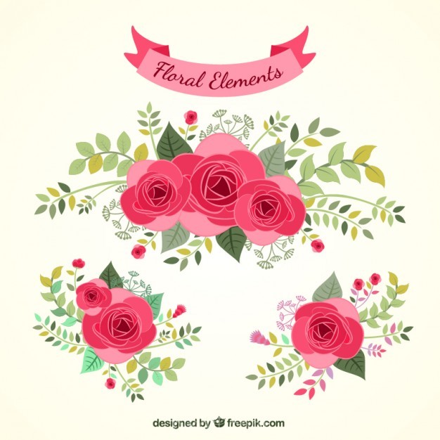626x626 Hand Drawn Floral Elements Vector Free Download