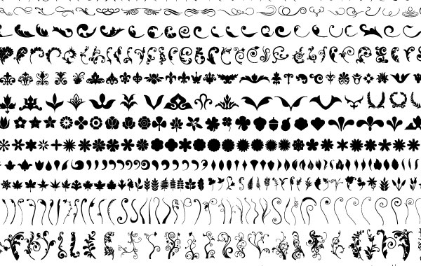 600x380 Vector Floral Elements Download Hd Icon