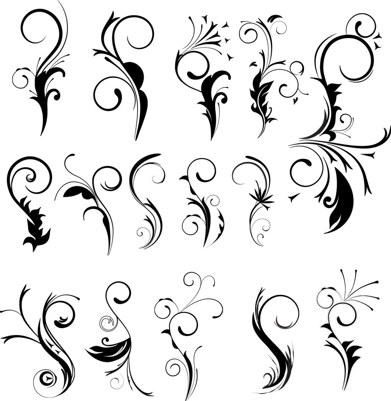 800x820 Ornate Flourish Elements Vector Free Stock Vector Art