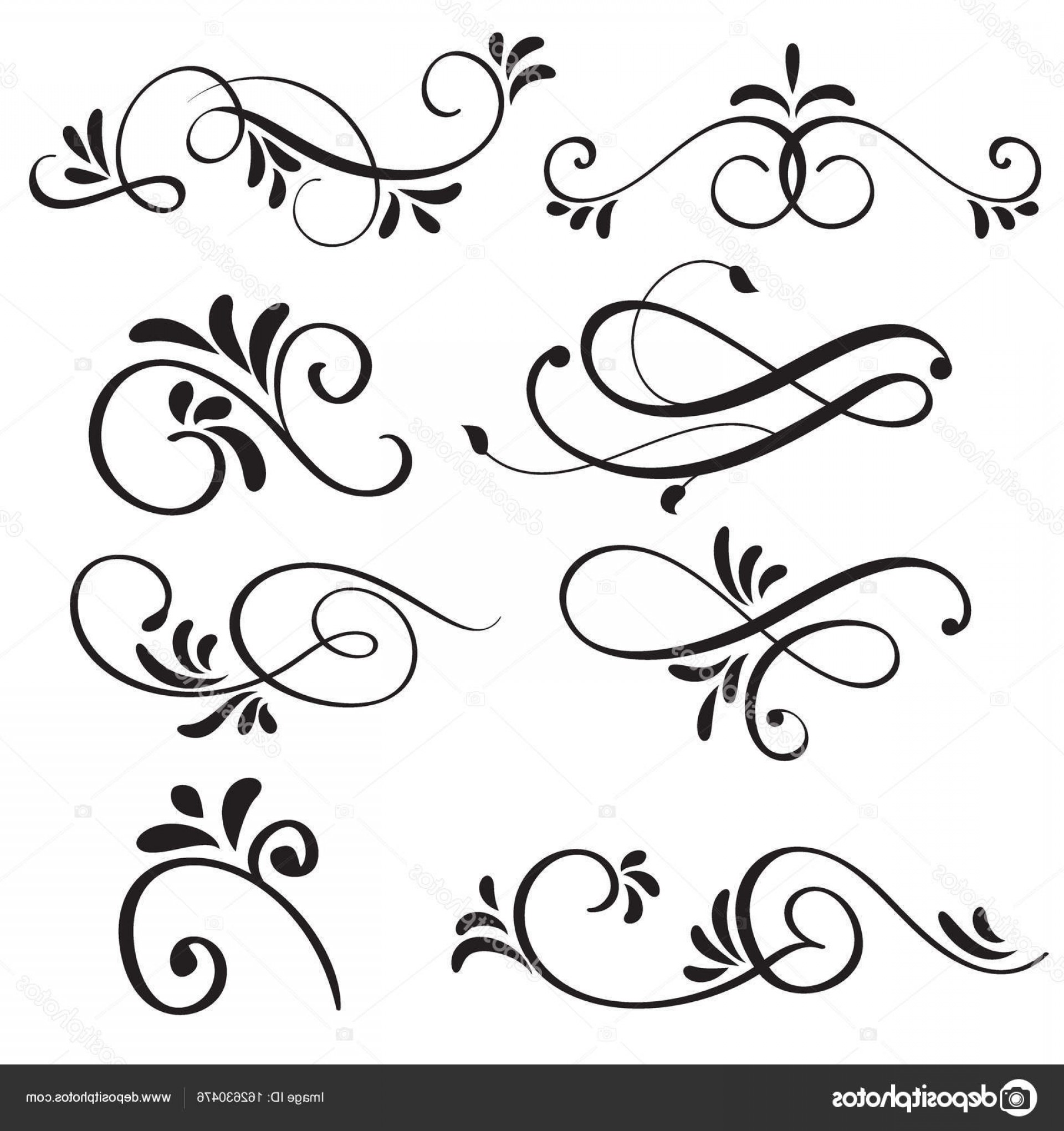 1920x2040 Stock Illustration Art Calligraphy Flourish Of Vintage Soidergi