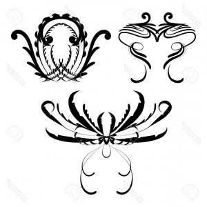 300x300 Stock Illustration Banners Set Art Deco Ornate Floral Elements