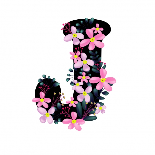 Cute J Floral Font Alphabet Art Font For Free Download 640x640 Cute J Floral Font Alphabet Art Font For Free Download