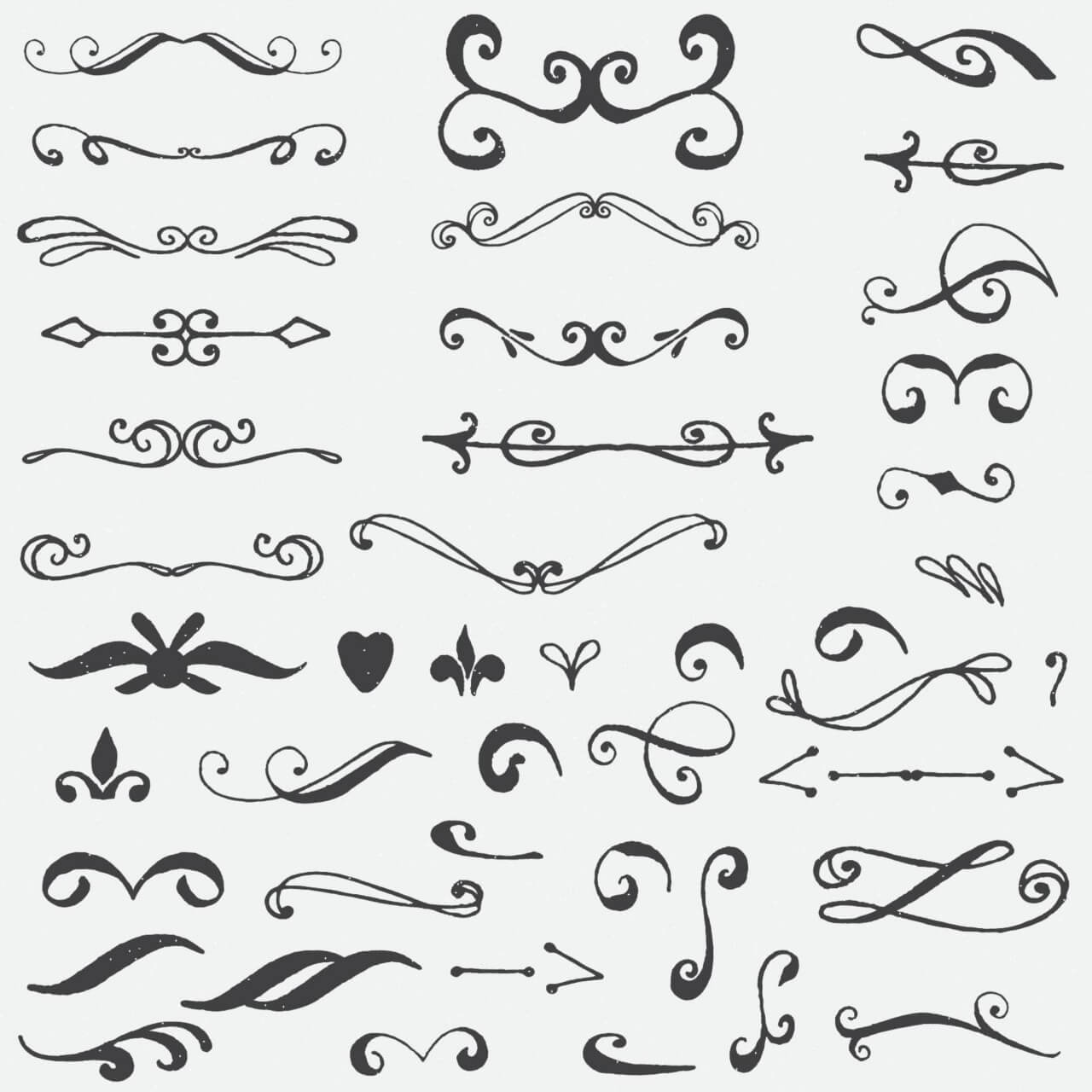 Free Vector Floral Ornaments 1280x1280 Free Vector Floral Ornaments