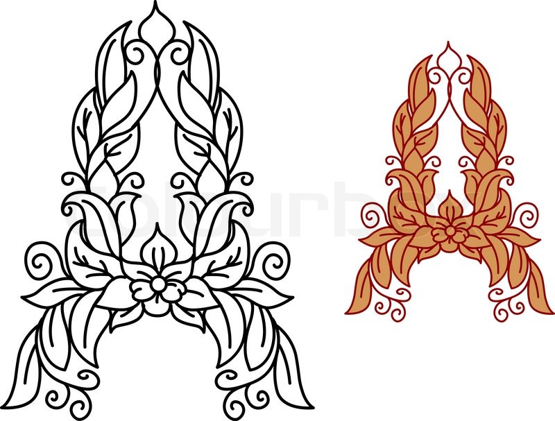 Letter A In Floral And Foliate Font Stock Vector Colourbox 800x607 Letter A In Floral And Foliate Font Stock Vector Colourbox