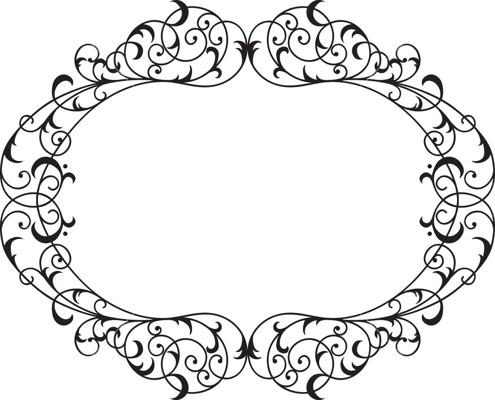 1000x807 Floral Frame Vector Element Royalty Free Stock Image