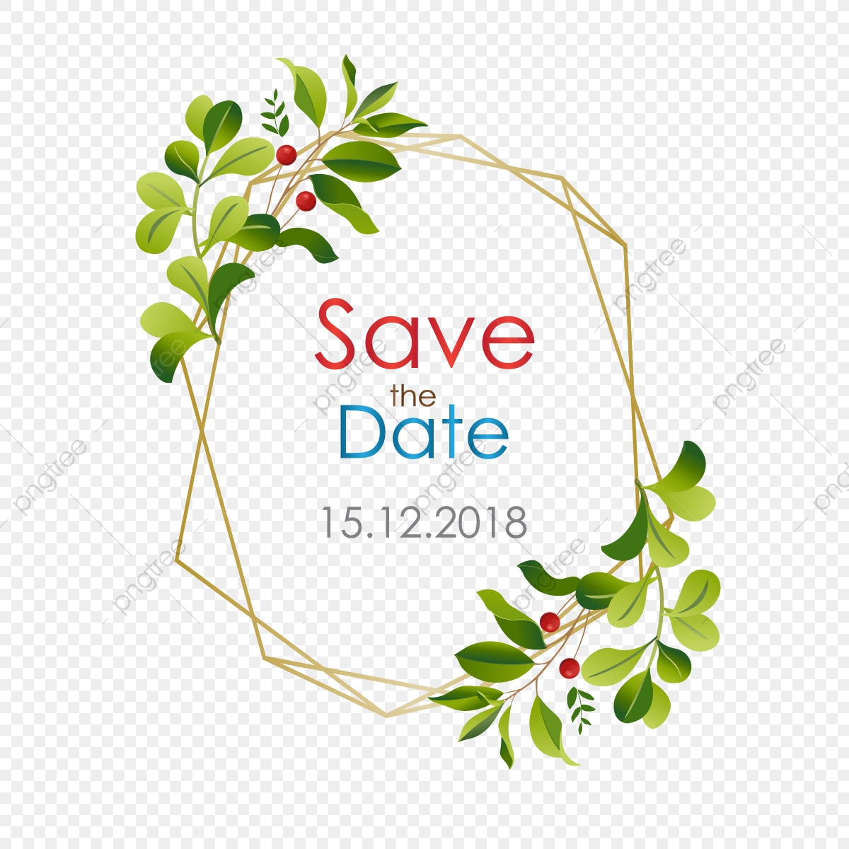 1200x1200 Save The Date Invitation With Vintage Floral Frame Vector, Save