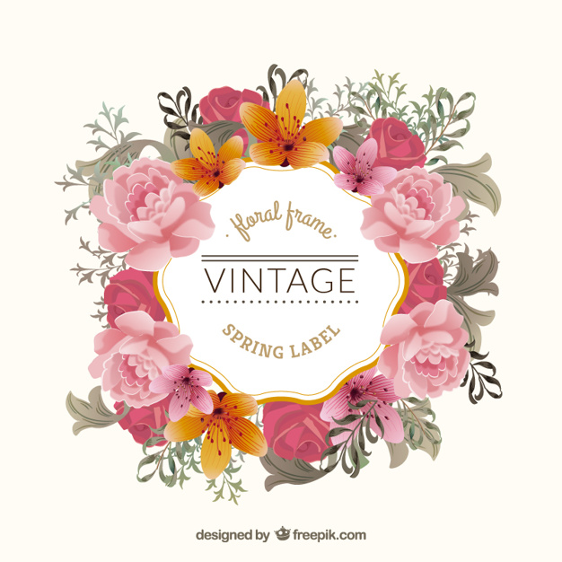 626x626 Vintage Floral Frame Vector Free Download