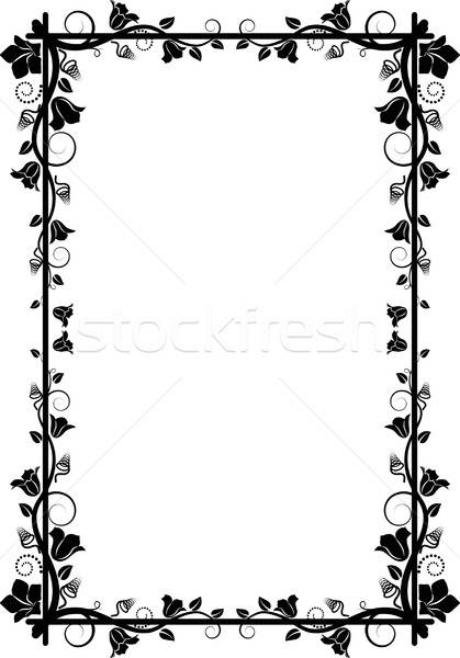 419x600 Floral Frame Vector Illustration Marek Trawczynski