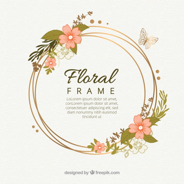 626x626 Original Hand Drawn Floral Frame Vector Free Download
