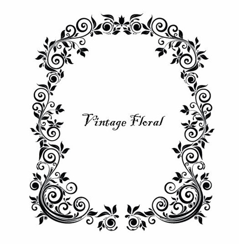 487x498 Vintage Floral Frame Vector Free Vector Graphics All Free Web