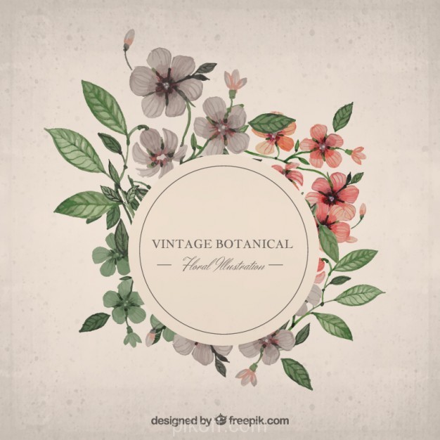 626x626 Watercolor Floral Frame Vector Free Download