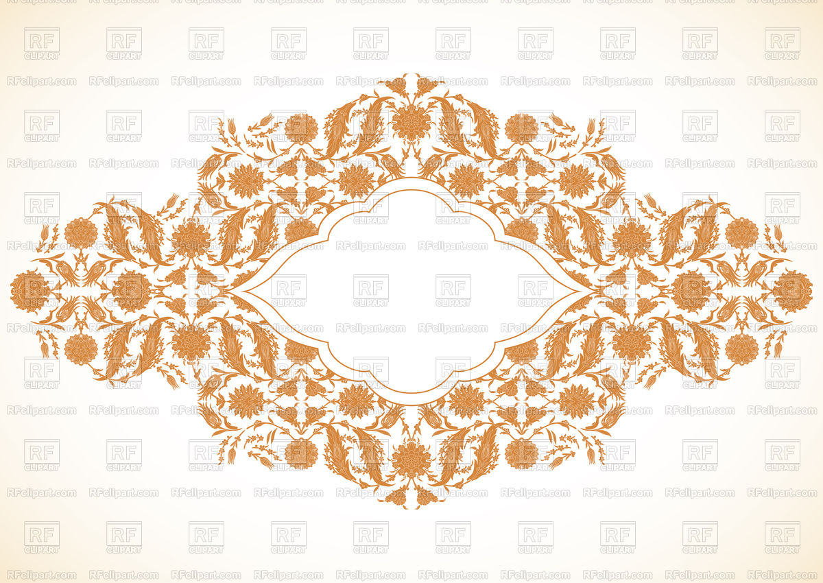1200x850 Arabesque Vintage Floral Frame Vector Image Of Borders And Frames