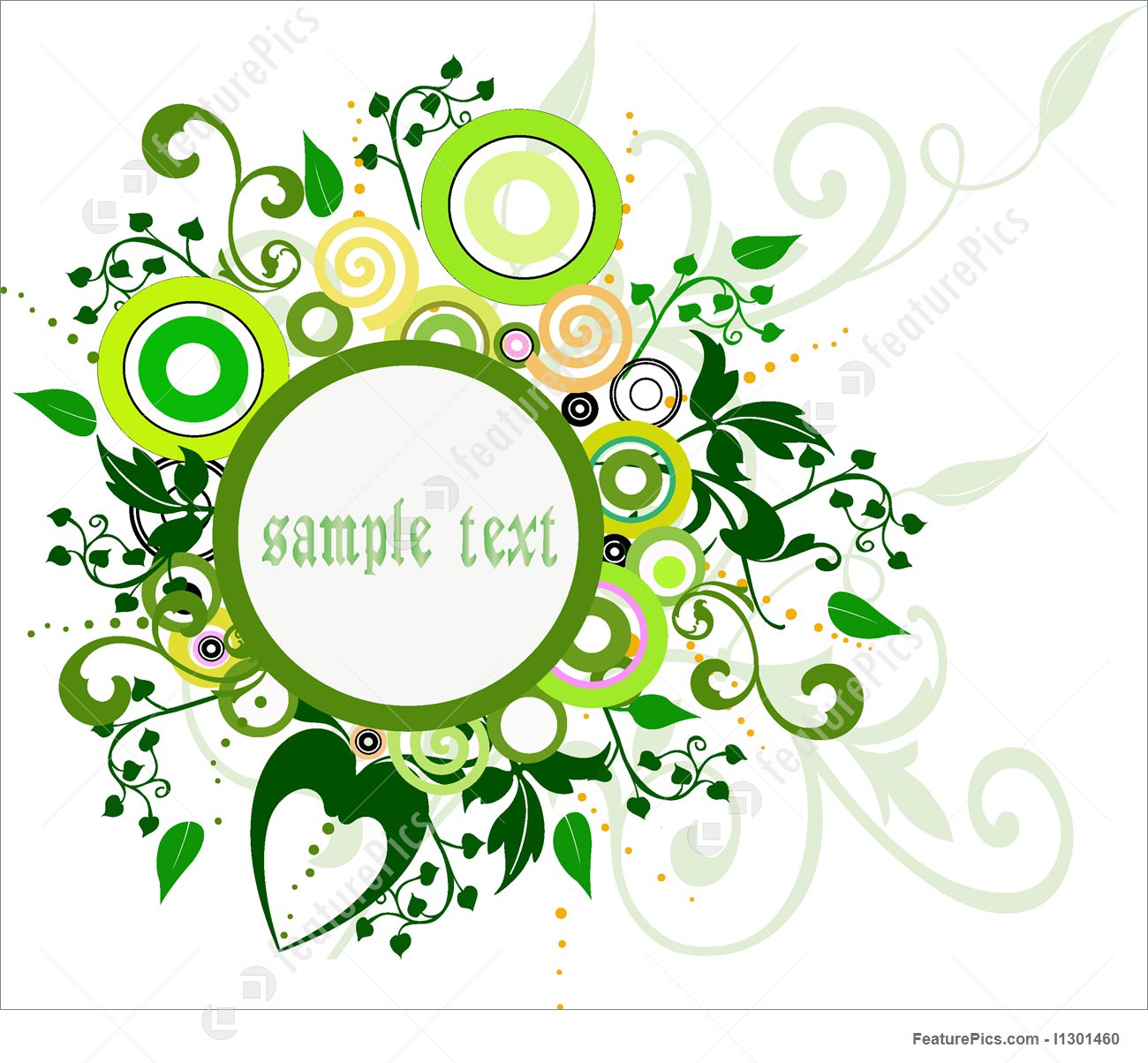 1300x1204 Floral Frame