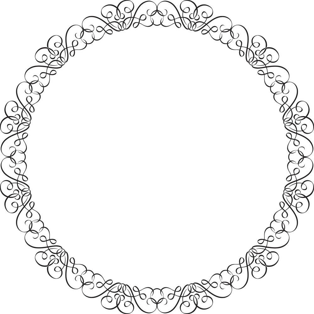 1000x1000 Floral Frame Vector Ornament Royalty Free Stock Image