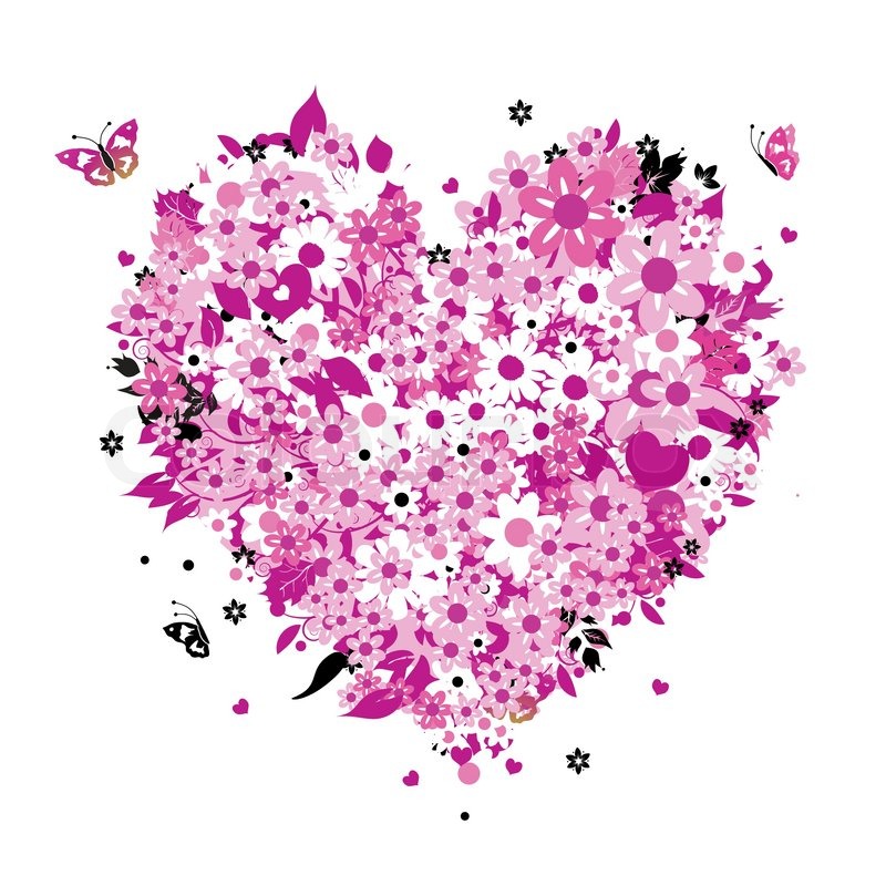 Floral Heart Shape Stock Vector Colourbox 800x800 Floral Heart Shape Stock Vector Colourbox