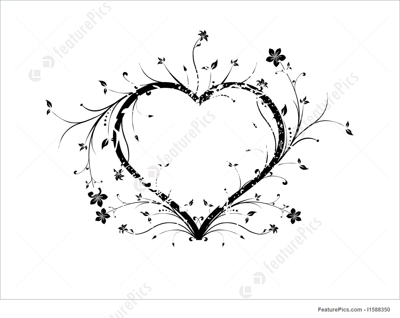Holidays Heart Grunge Vector Floral 1300x1034 Holidays Heart Grunge Vector Floral