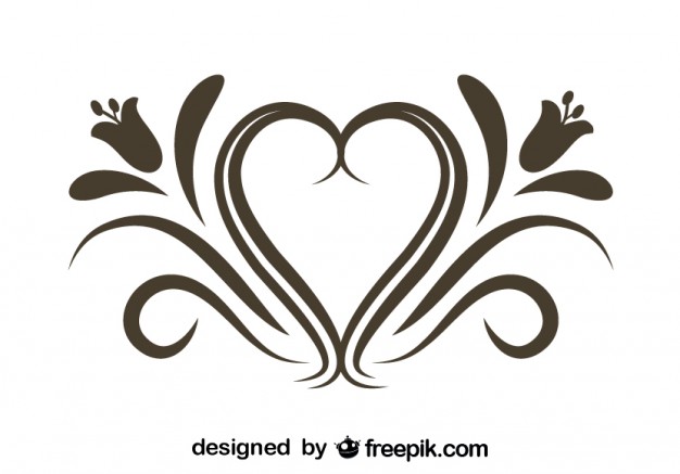 Retro Floral Heart Ornamental Graphic Element Vector Free Download 626x437 Retro Floral Heart Ornamental Graphic Element Vector Free Download
